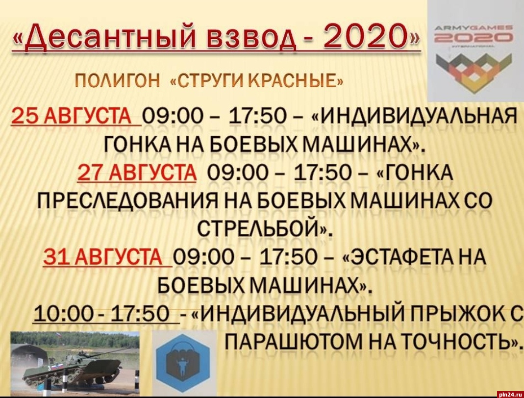 Несколько мероприятий в рамках Армейских игр пройдут в Стругах Красных :  Псковская Лента Новостей / ПЛН