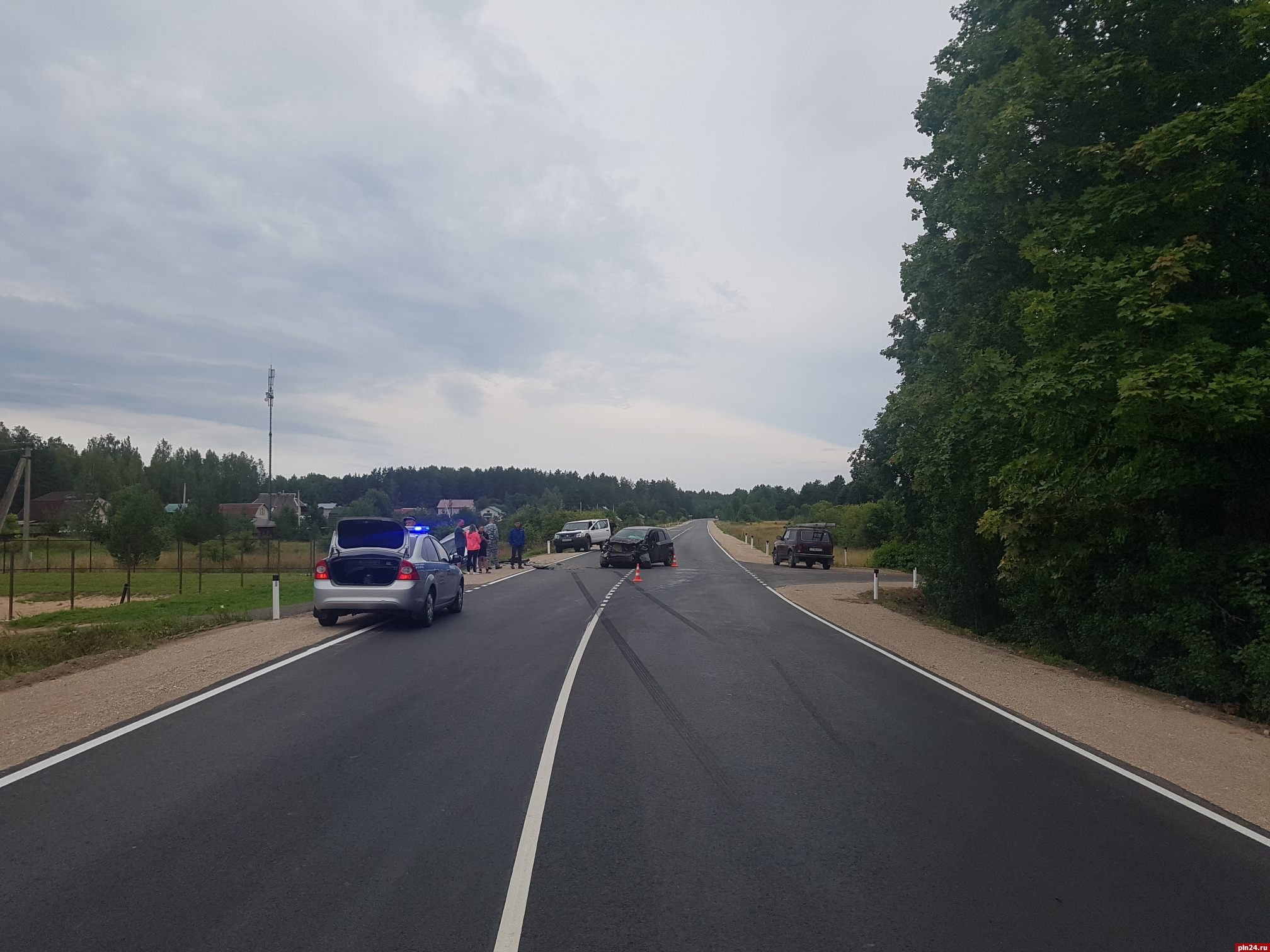 Водитель микроавтобуса пострадал в результате ДТП на Палкинском шоссе :  Псковская Лента Новостей / ПЛН