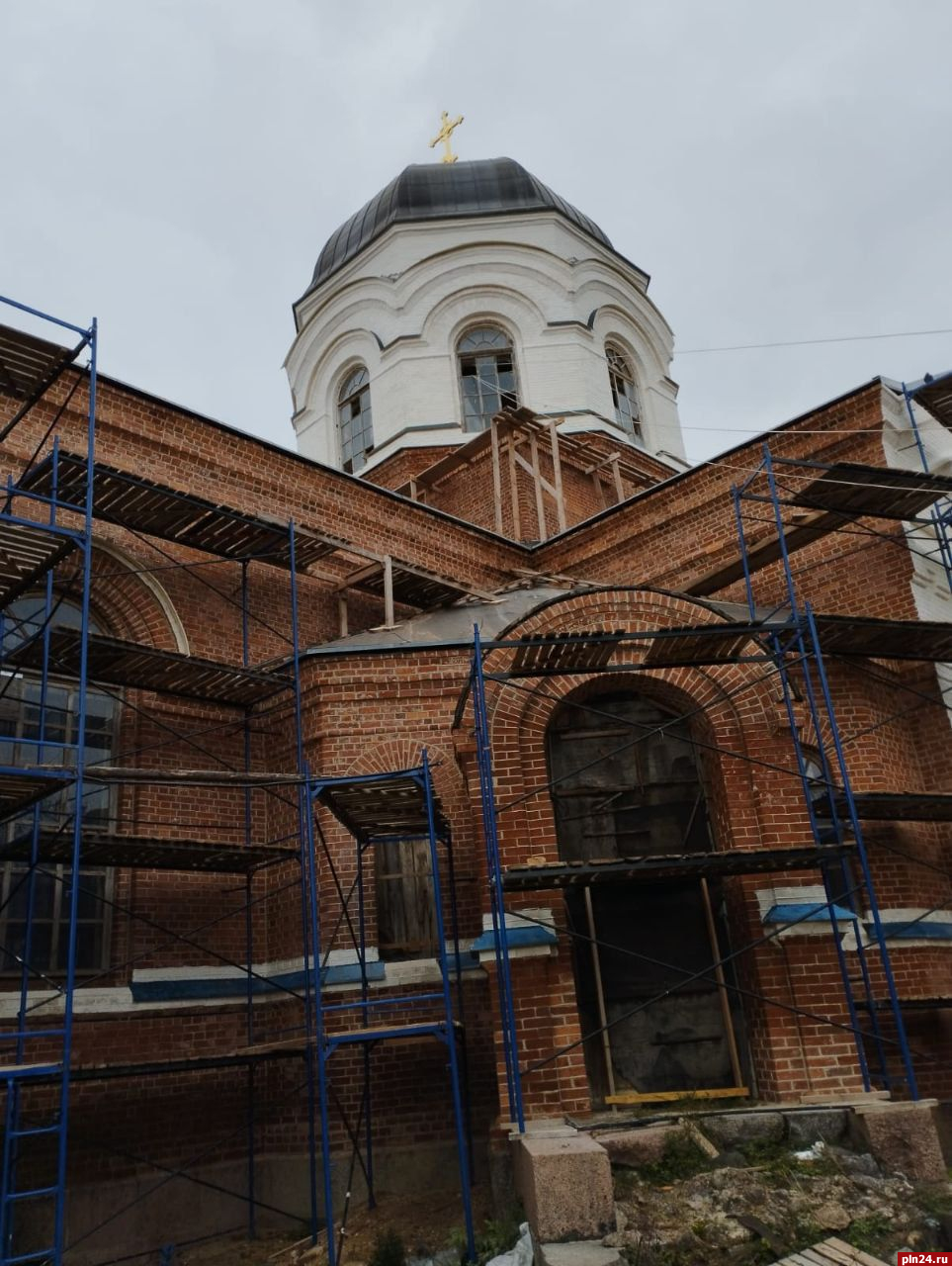 Церковь Входа Господня в Иерусалим подготовили к покраске в Плюсском районе  : Псковская Лента Новостей / ПЛН