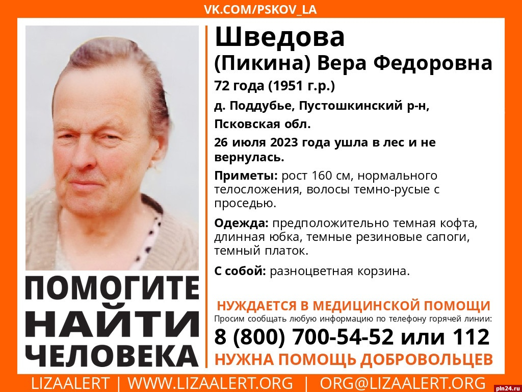 Пенсионерка в юбке ушла в лес и пропала в Пустошкинскинском районе :  Псковская Лента Новостей / ПЛН