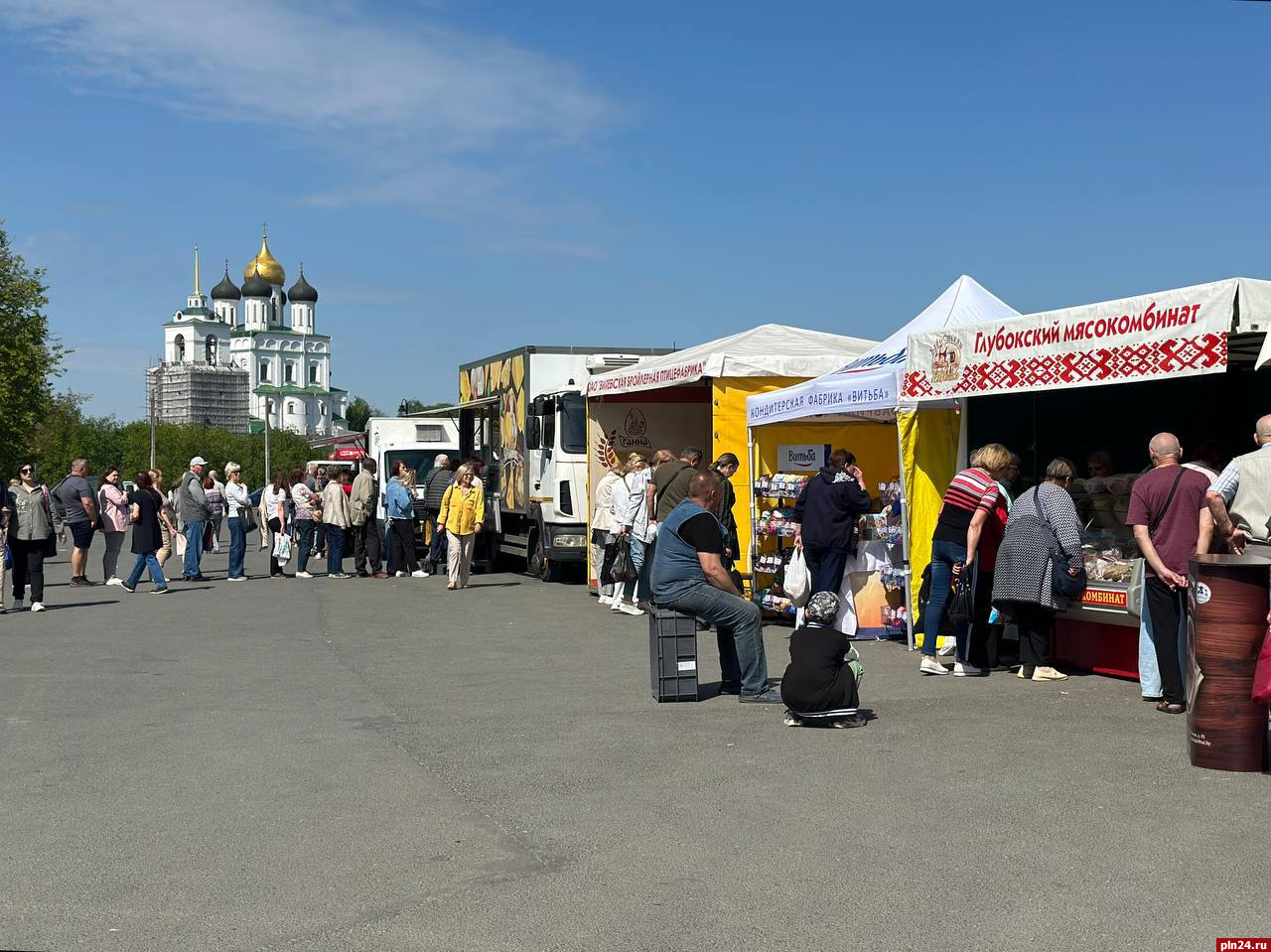 Ярмарка белорусских товаров открылась в Пскове : Псковская Лента Новостей /  ПЛН